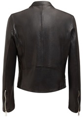 Balmain Zipped Leather Biker Jacket