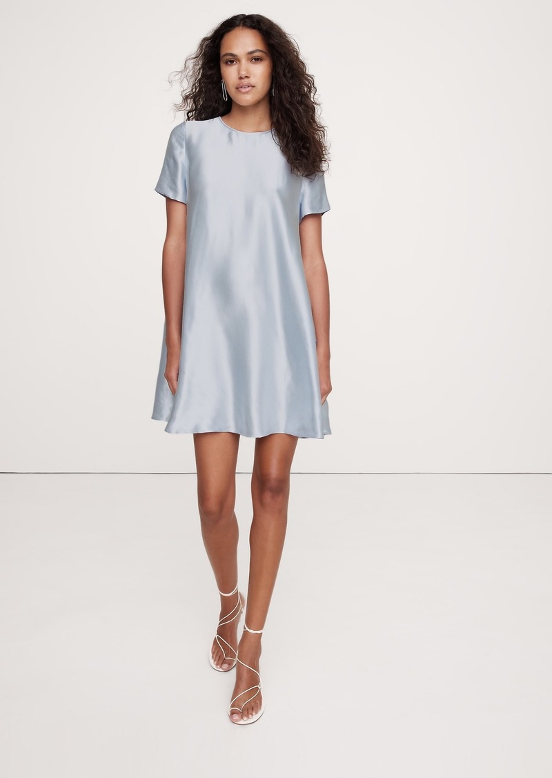 Banana Republic Aurelia Satin Trapeze Mini Dress