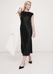 Banana Republic Bias-Cut Satin Midi Dress