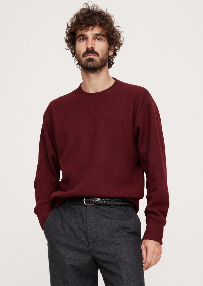 Banana Republic Brushed Crew-Neck Sweatshirt With Wool