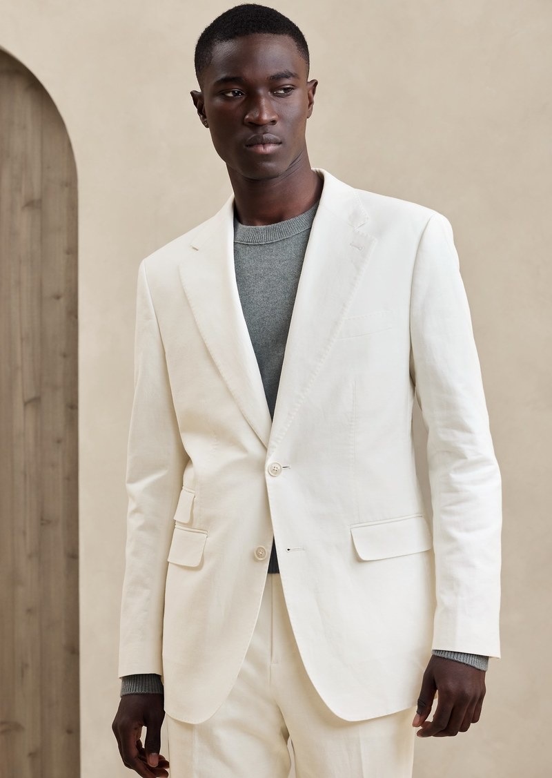 Banana Republic Caldo Italian Cotton-Linen Suit Jacket