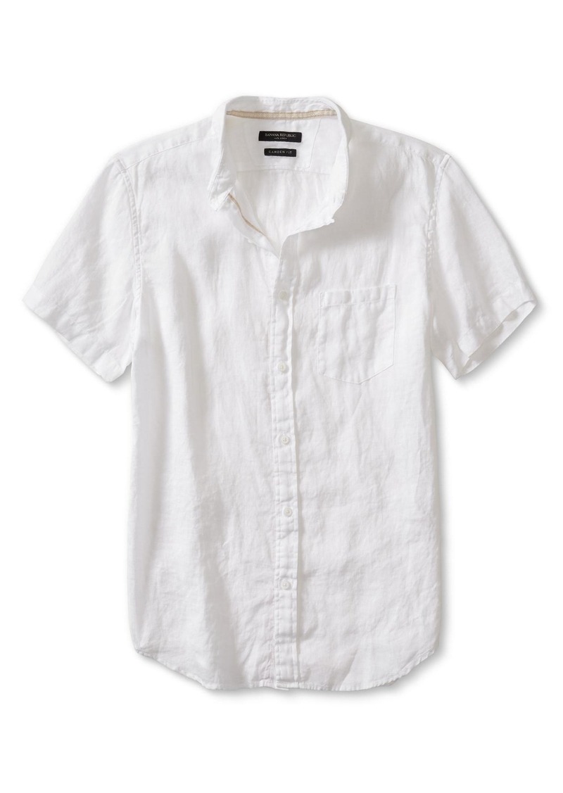 Banana Republic Camden-Fit Linen Short-Sleeve Shirt
