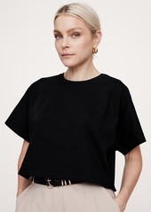 Banana Republic Cotton Boxy-Crop Dolman T-Shirt