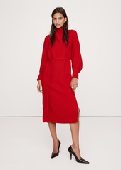 Banana Republic Crepe Mock-Neck Midi Dress