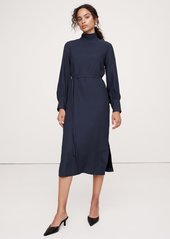 Banana Republic Crepe Mock-Neck Midi Dress