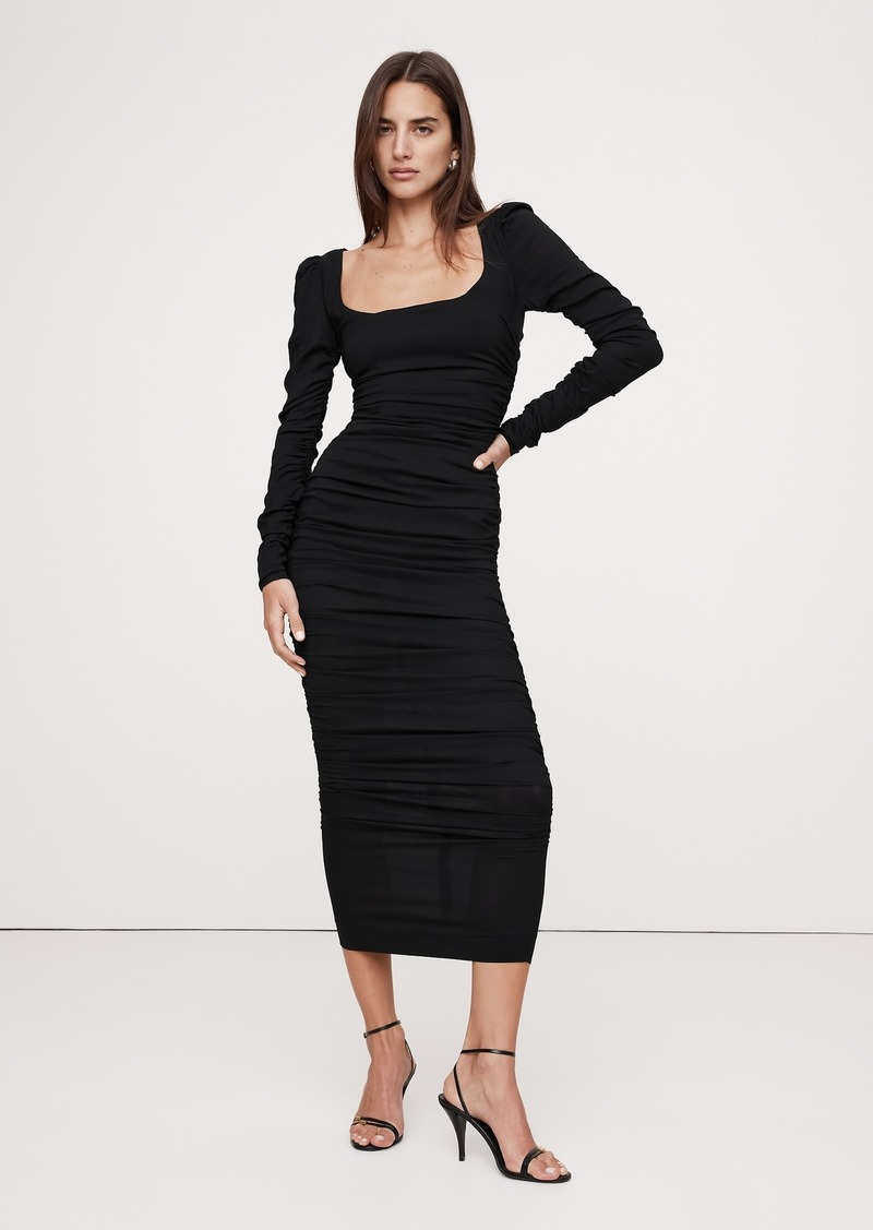 Banana Republic Crepe Ruched Midi Dress