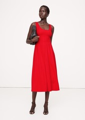 Banana Republic Crepe Scoop-Neck Midi Dress