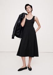 Banana Republic Crepe Scoop-Neck Midi Dress