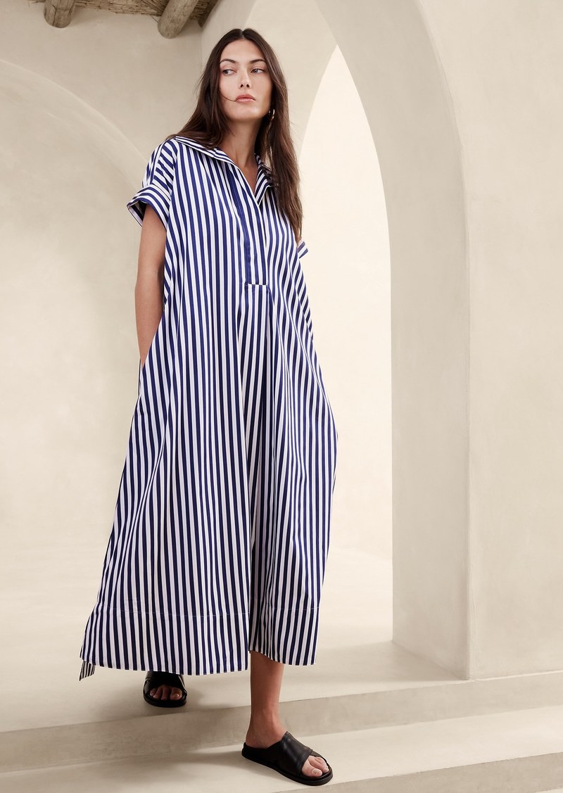 Banana Republic Cruz Poplin Maxi Dress