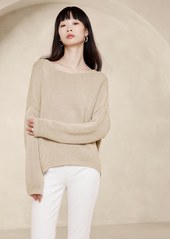 Banana Republic Demi Cotton-Silk Scoop-Back Sweater