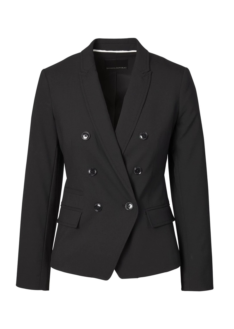 Double Breasted-Fit Lightweight Wool Blazer