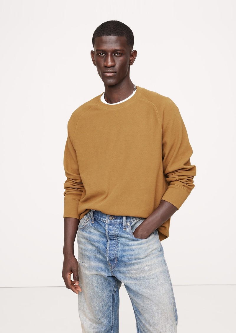 Banana Republic Waffle-Knit Crew-Neck T-Shirt