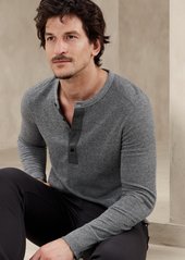 Banana Republic Double-Knit Henley T-Shirt