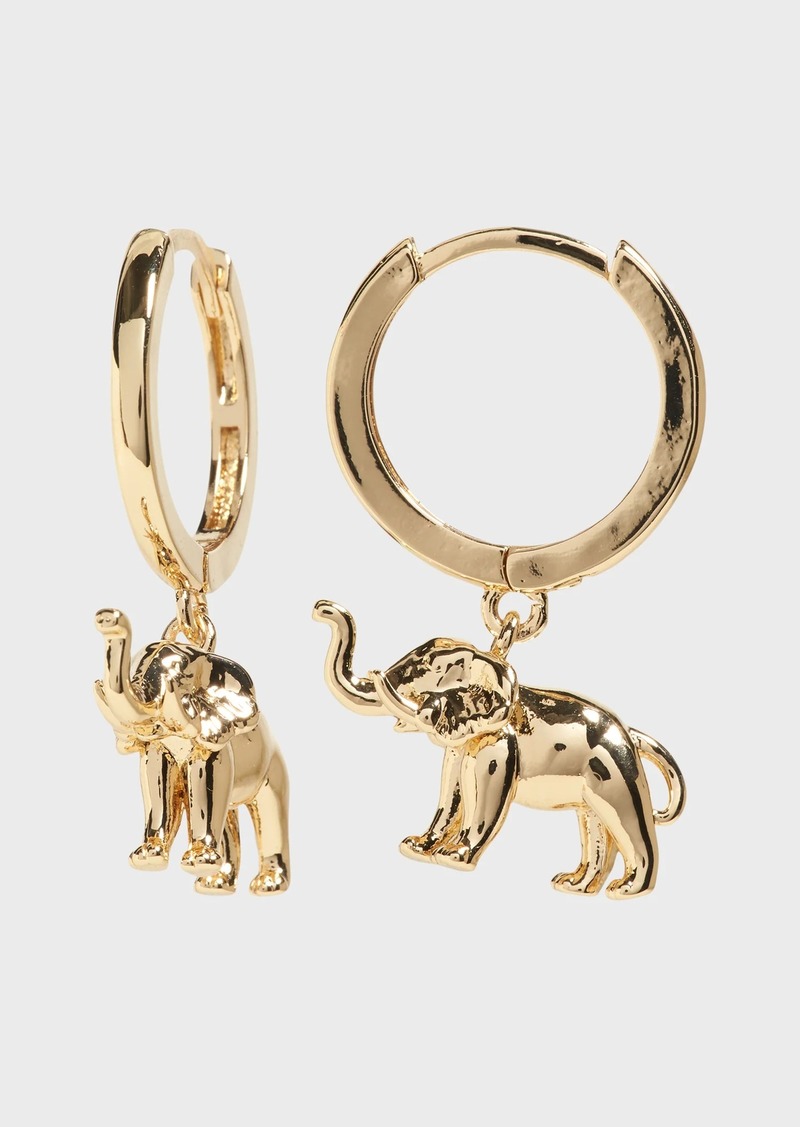 elephant hoop earrings