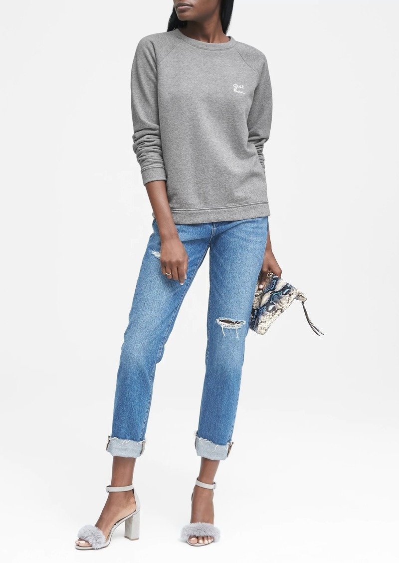 banana republic french terry sweatshirt