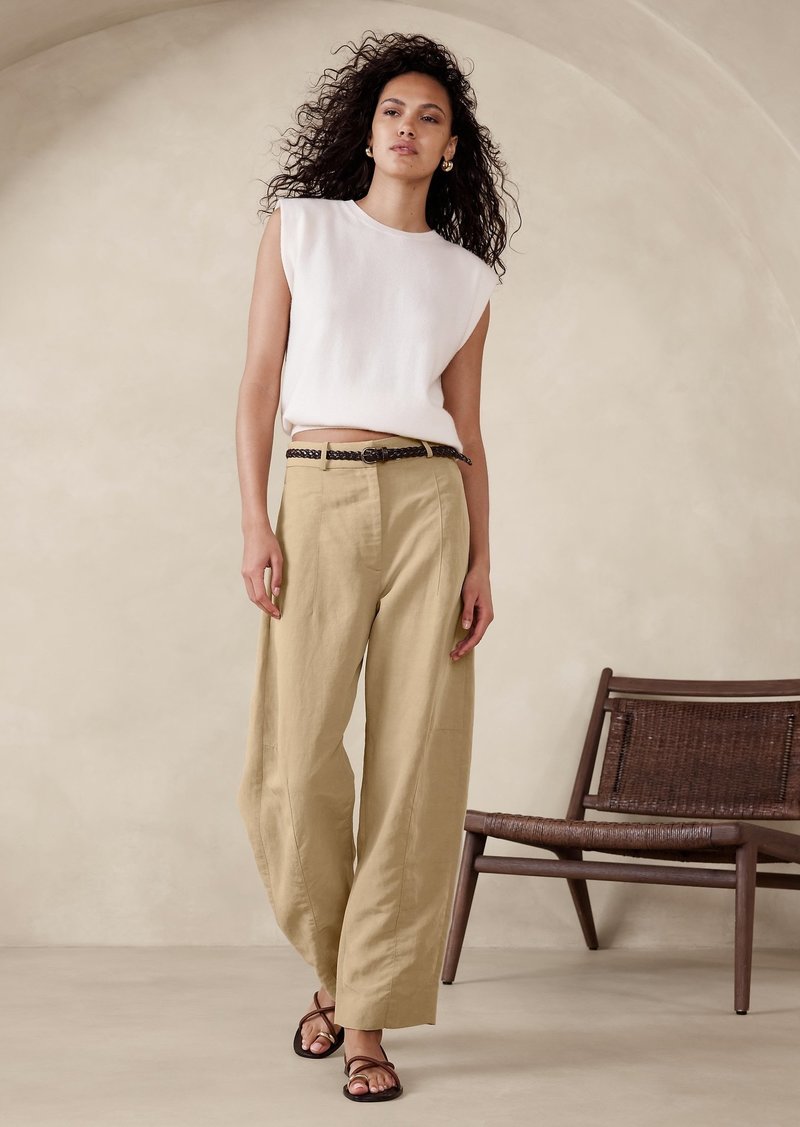 Banana Republic High-Rise Barrel Tencel™-Linen Pant