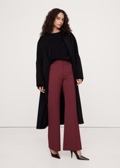 Banana Republic High-Rise Wide-Leg Flare Flannel Pant