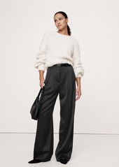 Banana Republic High-Rise Wide-Leg Wool Pant