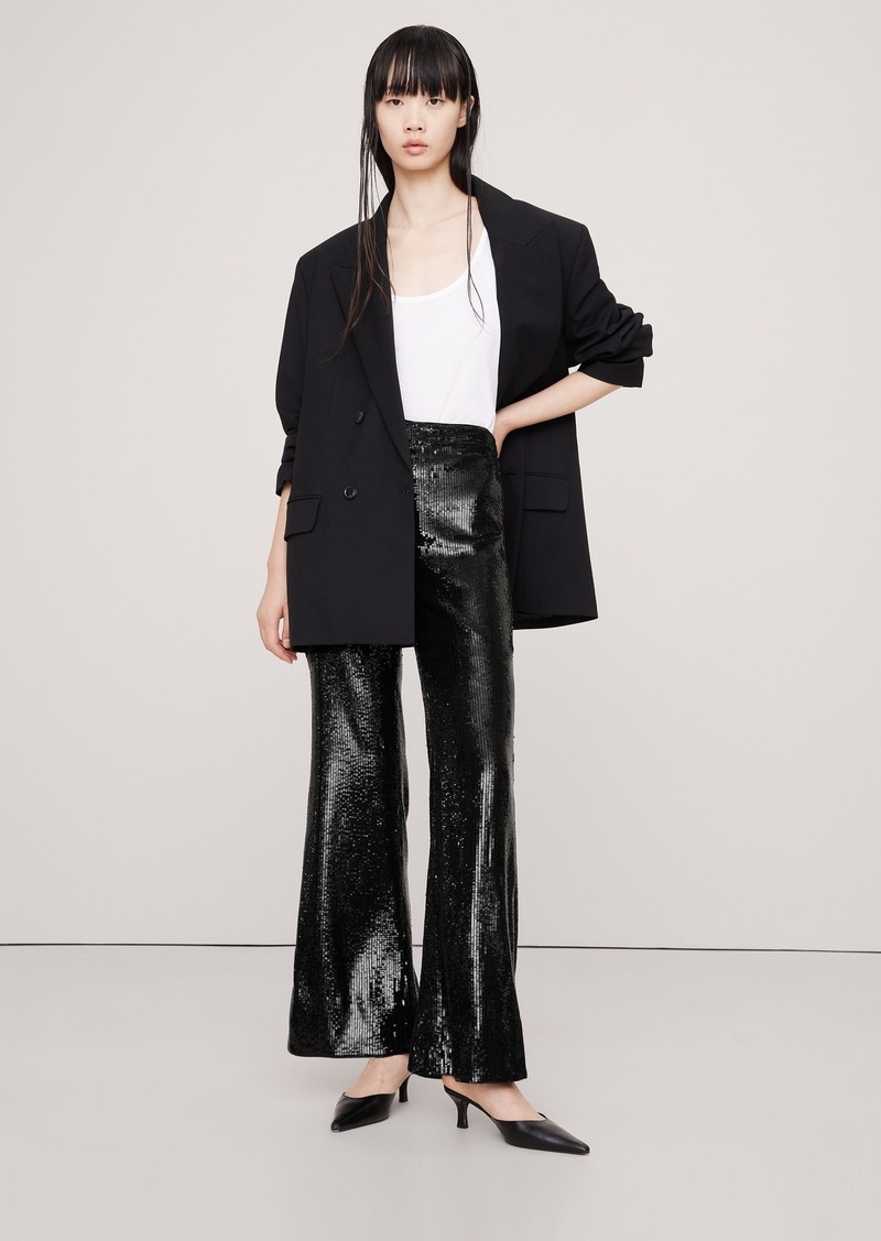 Banana Republic High-Rise Wide-Leg Sequin Pant