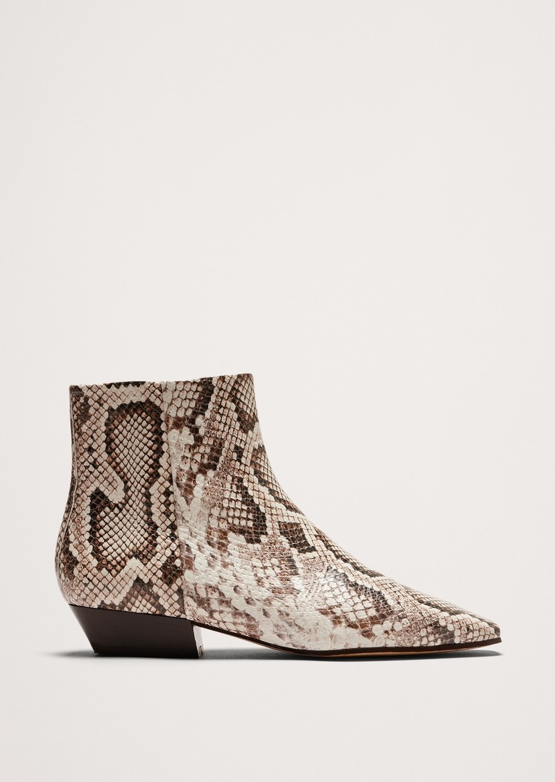 Banana Republic Italian Snake-Print Leather Ankle Boot