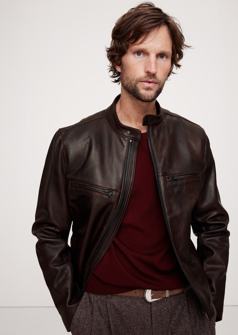 Banana Republic Leather Biker Jacket