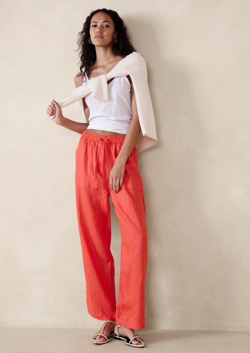 Banana Republic Linen Pull-On Pant