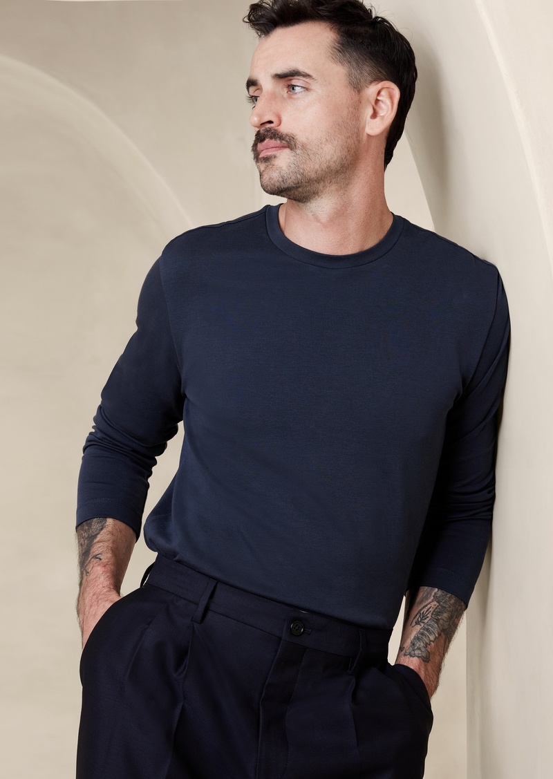 Banana Republic Luxury-Touch Long-Sleeve T-Shirt