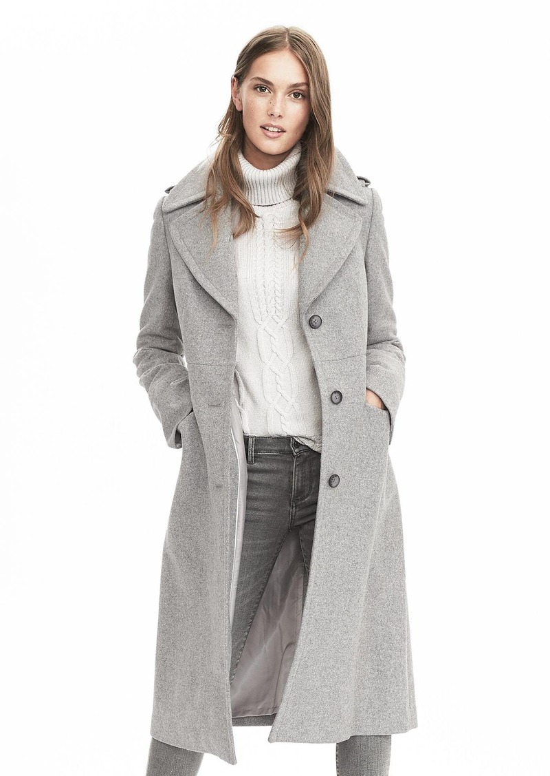 Banana Republic Melton Wool Fitted Coat | Outerwear - Shop It To Me