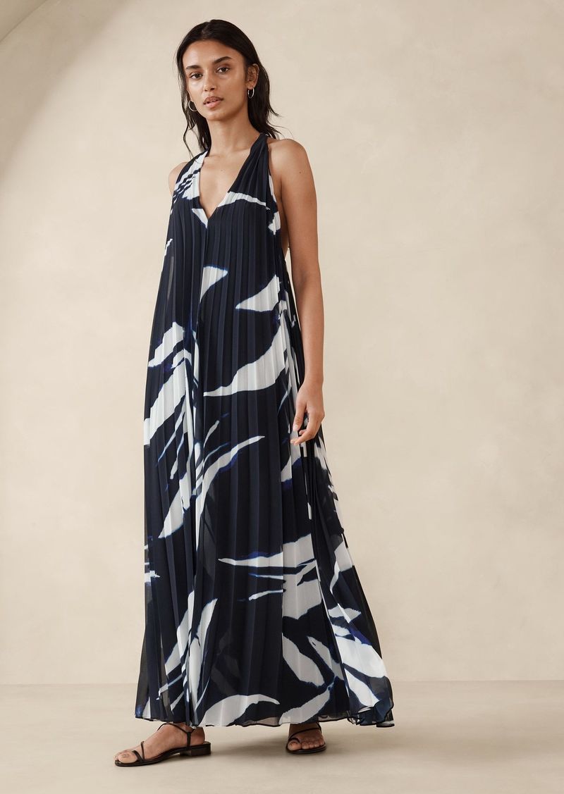 Banana Republic Odetta Pleated Maxi Dress