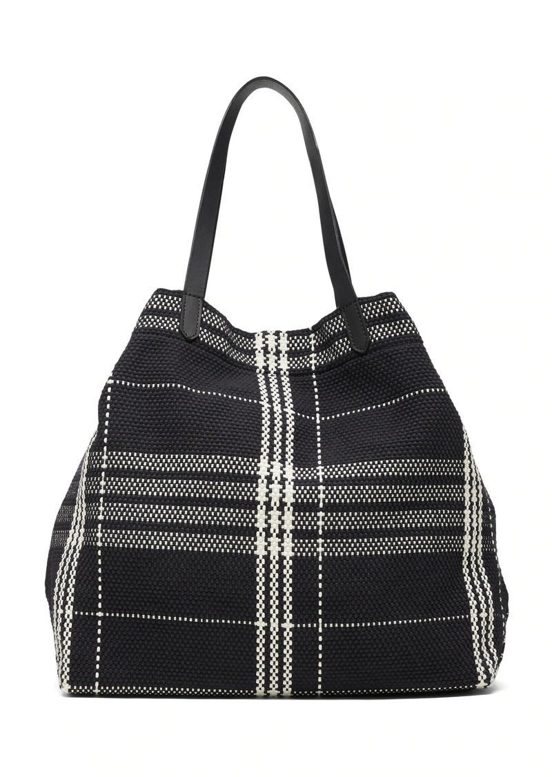 plaid canvas tote bags