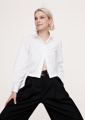 Banana Republic Poplin Cinched-Hem Cropped Shirt