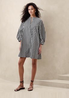 Banana Republic Poplin Lantern-Sleeve Mini Dress