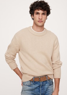 Banana Republic Relaxed Wool-Cotton Crew-Neck Sweater