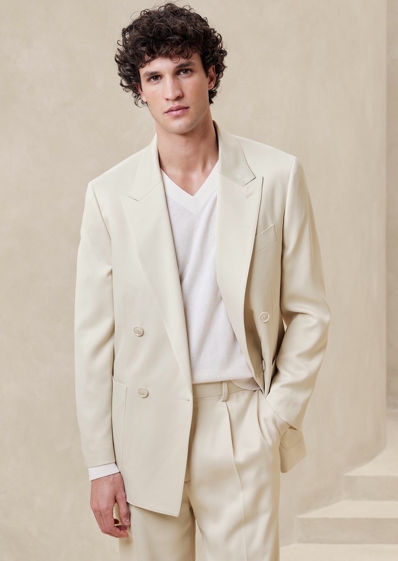 Banana Republic Reyes Italian Satin Tuxedo Jacket