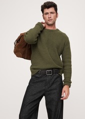 Banana Republic Ribbed Bouclé Crew-Neck Sweater