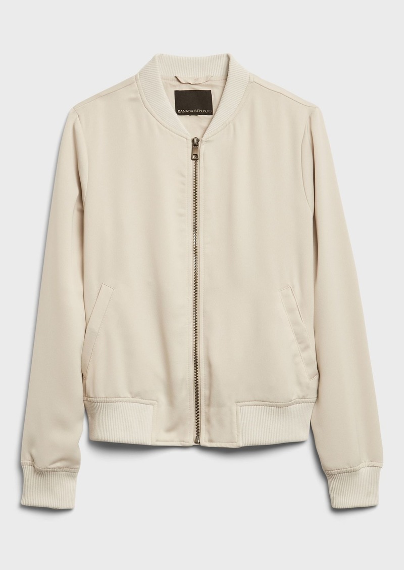 banana republic satin bomber jacket