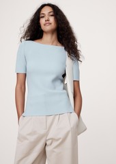 Banana Republic Sculpted Boat-Neck Top