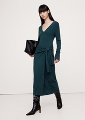 Banana Republic Sculpted Tie-Front Midi Dress