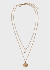 Banana Republic Shell & Freshwater Pearl Layer Necklace