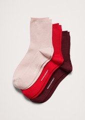 Banana Republic Silk-Cotton Blend Crew Sock 3-Pack