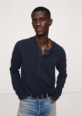 Banana Republic Slub Double-Knit Henley T-Shirt