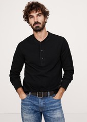 Banana Republic Slub Double-Knit Henley T-Shirt