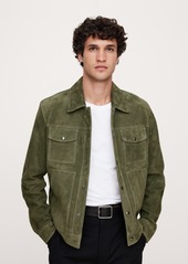 Banana Republic Suede Trucker Jacket