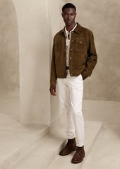 Banana Republic Suede Trucker Jacket