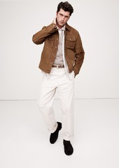 Banana Republic Suede Trucker Jacket