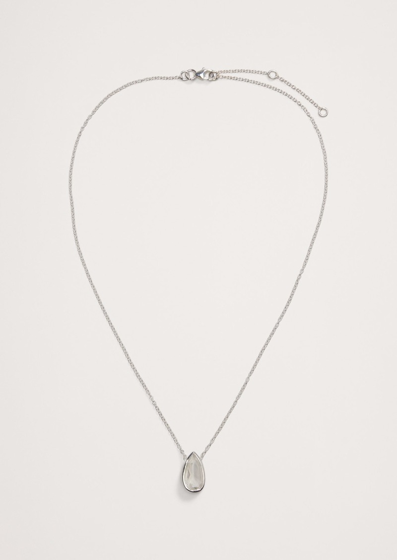 Banana Republic Teardrop Crystal Pendant Necklace Aureus + Argent