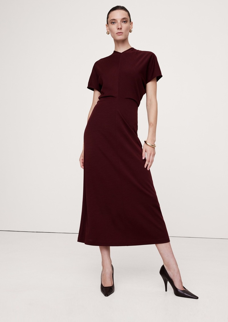 Banana Republic Wool-Blend Scuba Midi Dress