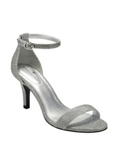 Bandolino Madia Ankle Strap Sandal in Silver Glam Fabric at Nordstrom