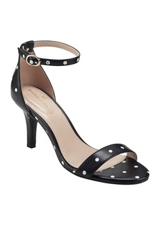 Bandolino Women's Madia Two Piece Dress Sandals - Black, White Polka Dot