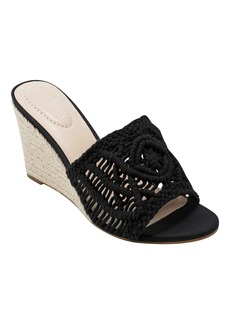 Bandolino Women's Andrrea Espadrille Crochet Wedge Sandals - Black